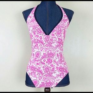 Nautica One Piece Halter: 💕Pink Paisley Design